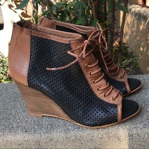 Anthropologie lace up wedges